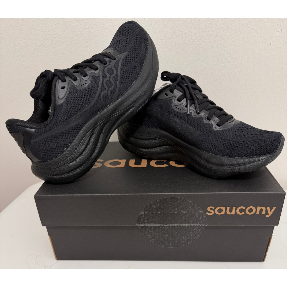 Saucony Ride 19 Womens Running Shoes Triple Black S11055-101 Sneakers